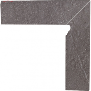 Клинкерная плитка Ceramika Paradyz Taurus grys цоколь (8,1x30) двухэлементный левый
